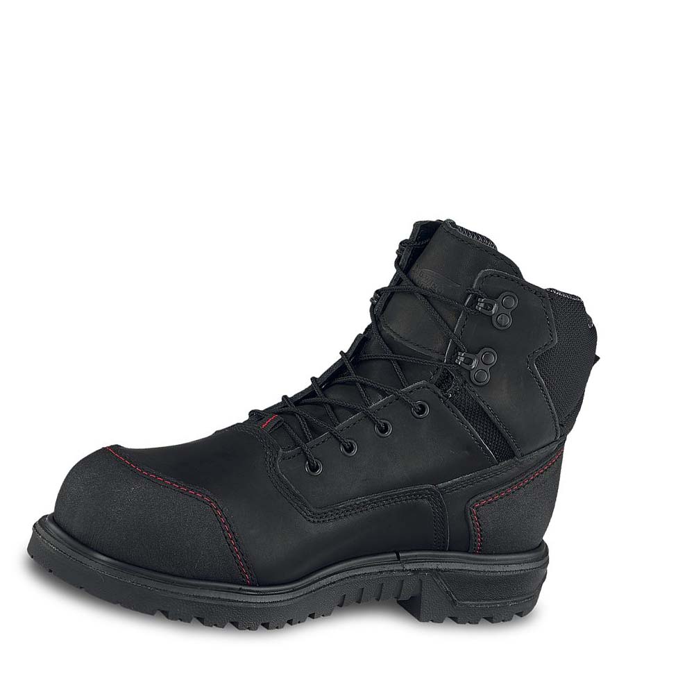 Red Wing Brnr XP 6-inch Safety Toe Men's Waterproof Boots Black | ZA 398TCE